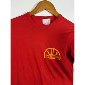 Vintage Penmans Red Windfields Junior High School T-Shirt Mens Medium 70s 80s